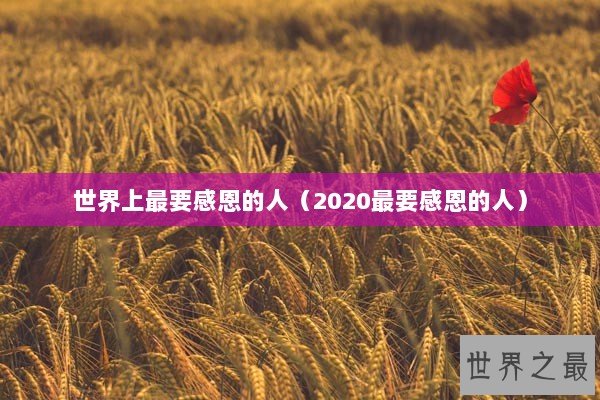 世界上最要感恩的人（2020最要感恩的人）