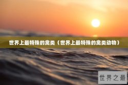 世界上最特殊的禽类（世界上最特殊的禽类动物）