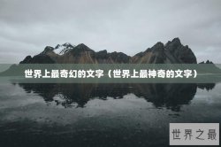 世界上最奇幻的文字（世界上最神奇的文字）