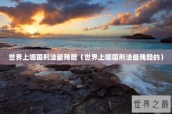 世界上哪国刑法最残酷（世界上哪国刑法最残酷的）