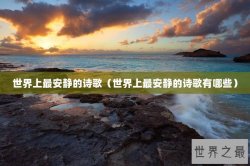 世界上最安静的诗歌（世界上最安静的诗歌有哪些）