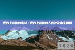 世界上最傻的素材（世界上最傻的人照片发出来瞅瞅）