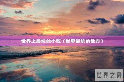 世界上最坑的小吃（世界最坑的地方）