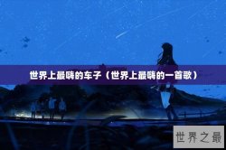 世界上最嗨的车子（世界上最嗨的一首歌）