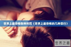 世界上最恐怖各种刑罚（世界上最恐怖的几种罪行）