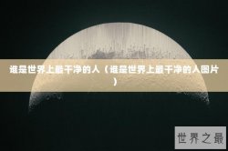 谁是世界上最干净的人（谁是世界上最干净的人图片）
