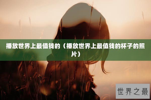 播放世界上最值钱的（播放世界上最值钱的杯子的照片）