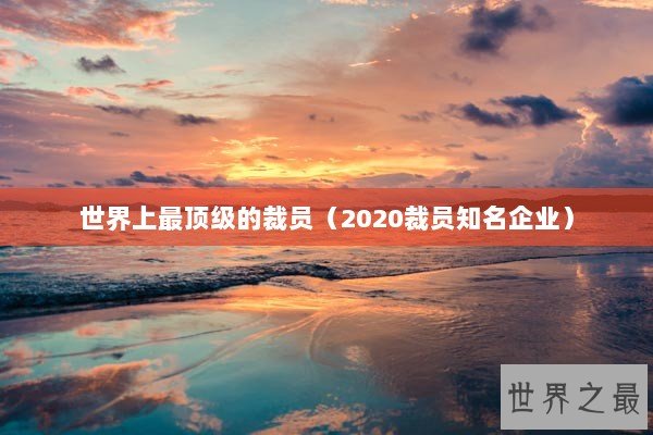 世界上最顶级的裁员（2020裁员知名企业）