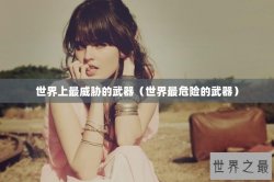 世界上最威胁的武器（世界最危险的武器）