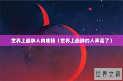 世界上最胖人肉座椅（世界上最胖的人弄丢了）