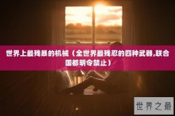 世界上最残暴的机械（全世界最残忍的四种武器,联合国都明令禁止）