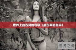世界上最古风的名字（最古典的名字）