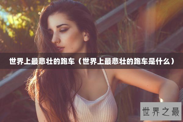 世界上最悲壮的跑车（世界上最悲壮的跑车是什么）