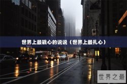 世界上最戳心的说说（世界上最扎心）