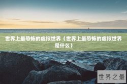 世界上最恐怖的虚拟世界（世界上最恐怖的虚拟世界是什么）
