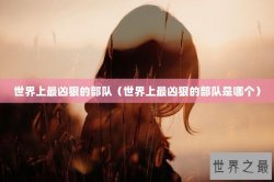 世界上最凶狠的部队（世界上最凶狠的部队是哪个）