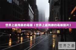 世界上最残暴的毒贩（世界上最残暴的毒贩图片）