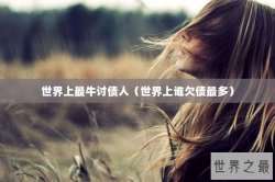 世界上最牛讨债人（世界上谁欠债最多）