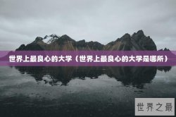 世界上最良心的大学（世界上最良心的大学是哪所）