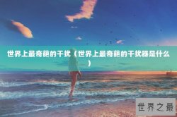 世界上最奇葩的干扰（世界上最奇葩的干扰器是什么）