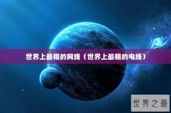 世界上最粗的网线（世界上最粗的电线）