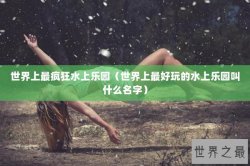 世界上最疯狂水上乐园（世界上最好玩的水上乐园叫什么名字）