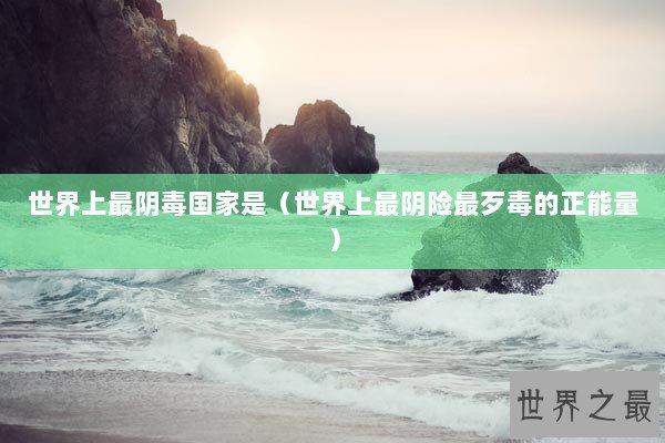 世界上最阴毒国家是（世界上最阴险最歹毒的正能量）