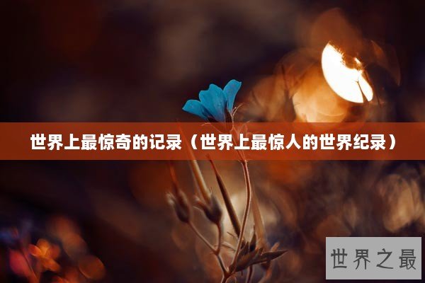 世界上最惊奇的记录(世界上最惊人的世界纪录) 世界上最惊奇的记录(世界上最惊人的世界纪录)