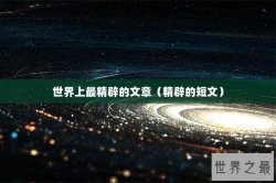 世界上最精辟的文章（精辟的短文）