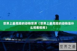 世界上最危险的动物世界（世界上最危险的动物是什么观看视频）
