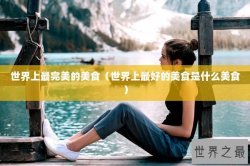 世界上最完美的美食（世界上最好的美食是什么美食）