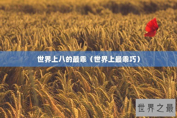 世界上八的最乖（世界上最乖巧）