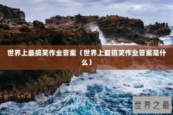 世界上最搞笑作业答案（世界上最搞笑作业答案是什么）