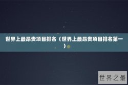 世界上最昂贵项目排名（世界上最昂贵项目排名第一）
