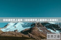 你知道世界上最棒（你知道世界上最棒的人是谁吗）