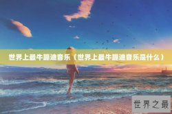 世界上最牛蹦迪音乐（世界上最牛蹦迪音乐是什么）