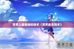 世界上最巅峰的技术（世界最高技术）