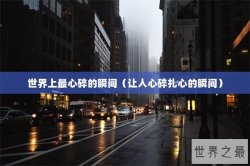 世界上最心碎的瞬间（让人心碎扎心的瞬间）