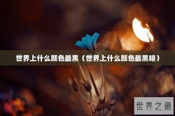 世界上什么颜色最黑（世界上什么颜色最黑暗）