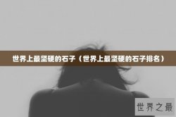 世界上最坚硬的石子（世界上最坚硬的石子排名）