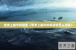 世界上最牛的回复（世界上最好的就是你怎么回复）