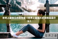 世界上最独立的奥特曼（世界上最强大的奥特曼是什么）