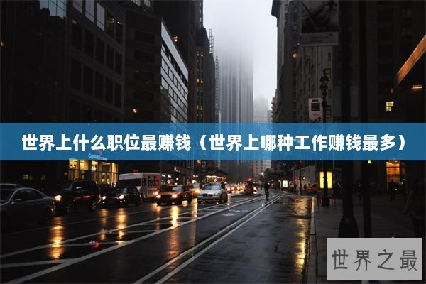 世界上什么职位最赚钱（世界上哪种工作赚钱最多）