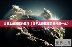 世界上最冤枉的案件（世界上最冤枉的案件是什么）