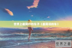 世界上最简约的车子（最简洁的车）