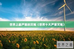 世界上最严重的灾难（世界十大严重灾难）
