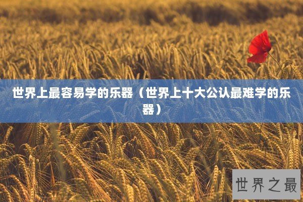 世界上最容易学的乐器(世界上十大公认最难学的乐器) 世界上最容易学的乐器(世界上十大公认最难学的乐器)