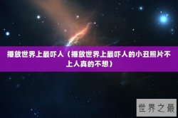 播放世界上最吓人（播放世界上最吓人的小丑照片不上人真的不想）