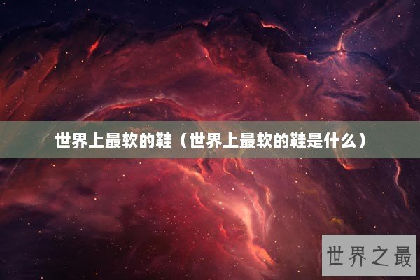 世界上最软的鞋（世界上最软的鞋是什么）