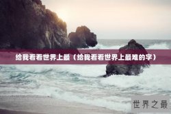 给我看看世界上最（给我看看世界上最难的字）